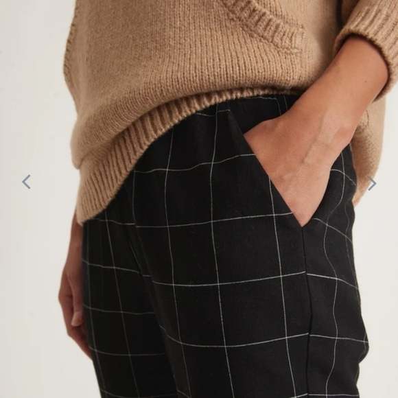 Marine layer Allison Pant in Black Windowpane - Picture 5 of 9